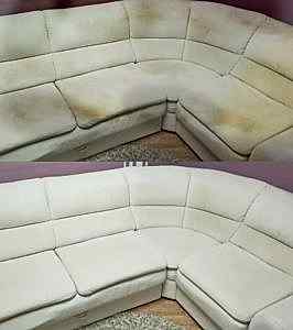 Химчистка дивана на дому, фото до и после