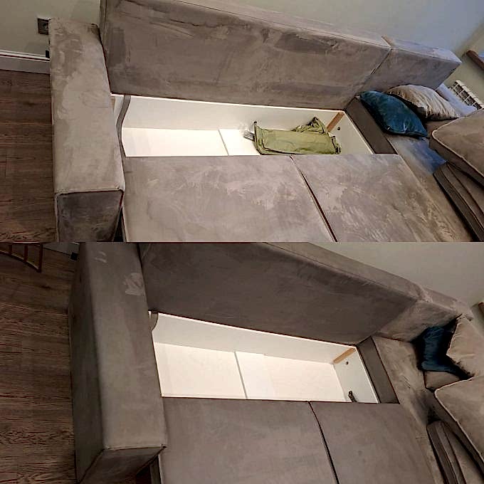 Химчистка дивана от пятен с выездом на дом