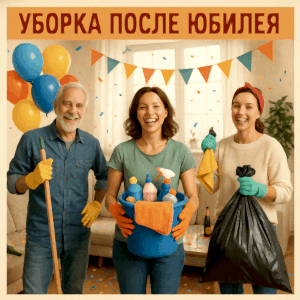 уборка после юбилея