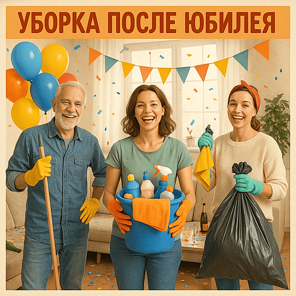 уборка после юбилея